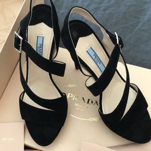 Prada. Vintage, never worn. Gorgeous black suede, classic design.